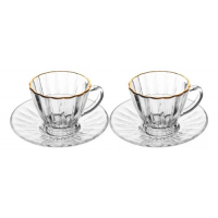 CJ 2 XICARAS CHA FIO DE OURO RADIAL 180ML